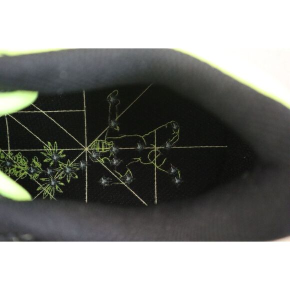 Nike FV6098-001 Men's Sz 11 Black/Lime/Volt Alpha Huarache 4 Baseball Cleats - Picture 12 of 13